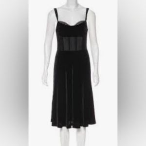 Badgley Mishka velvet corset dress